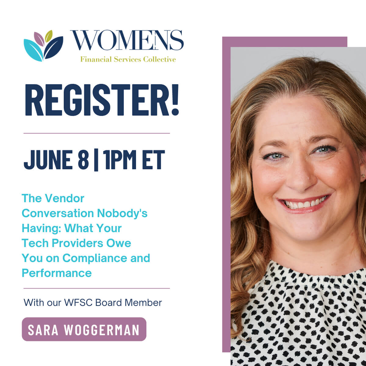 Register Now June 8 Sara Woggerman